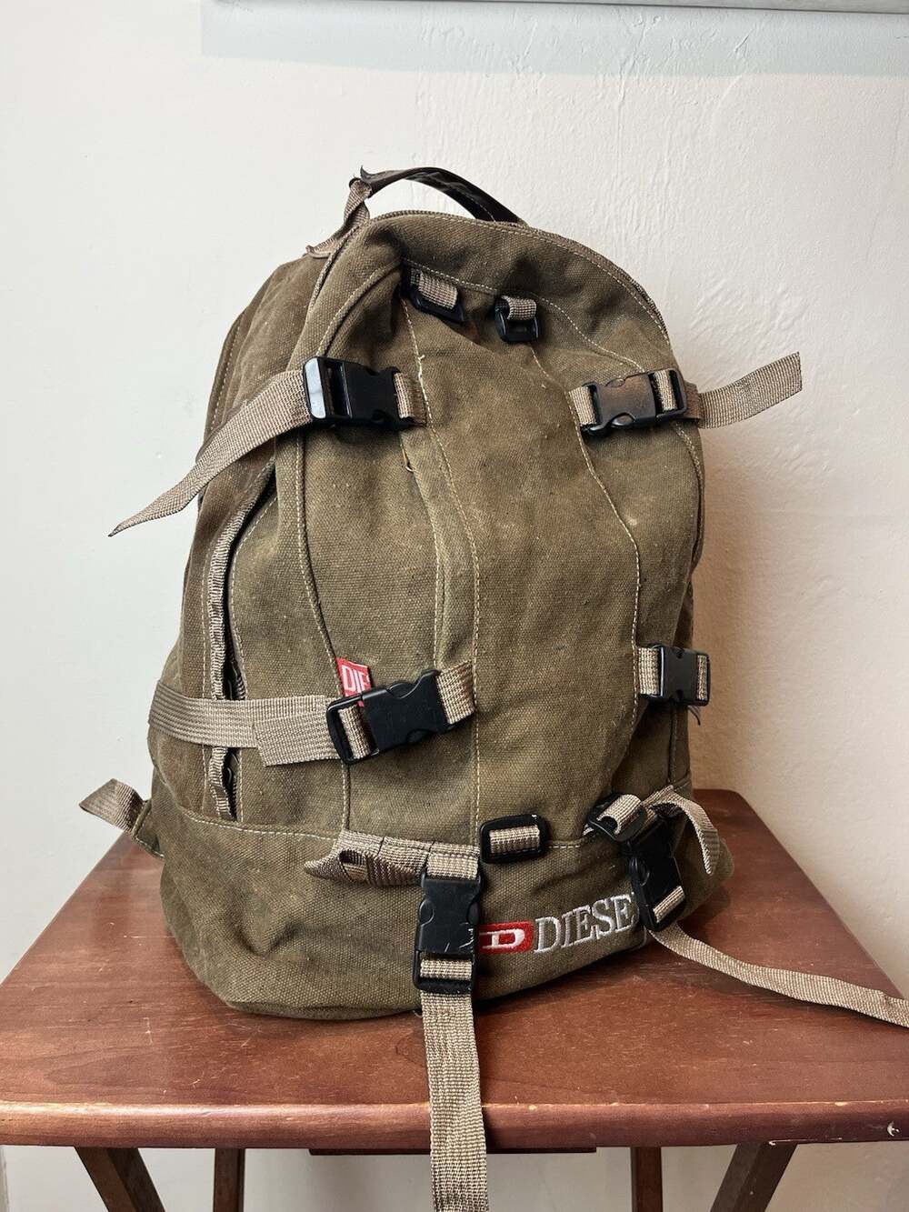 Diesel Backpack Bag Vintage Spare Parts Archive Gorpcore Army Canvas Vtg Y2K 90s